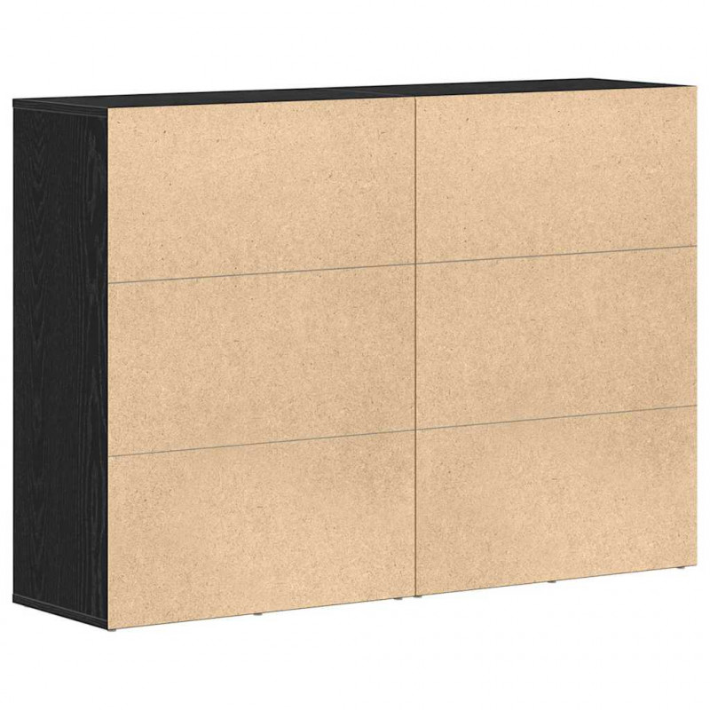 Bufet 2 pcs Czarny Dąb 60 x 31 x 84 cm Materiał drewnopochodny