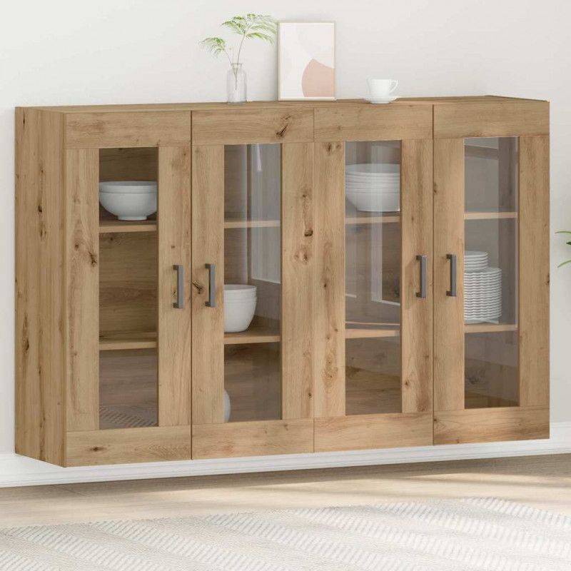 Szafki ścienne 2 pcs Dąb rzemieślniczy 69,5 x 34 x 90 cm