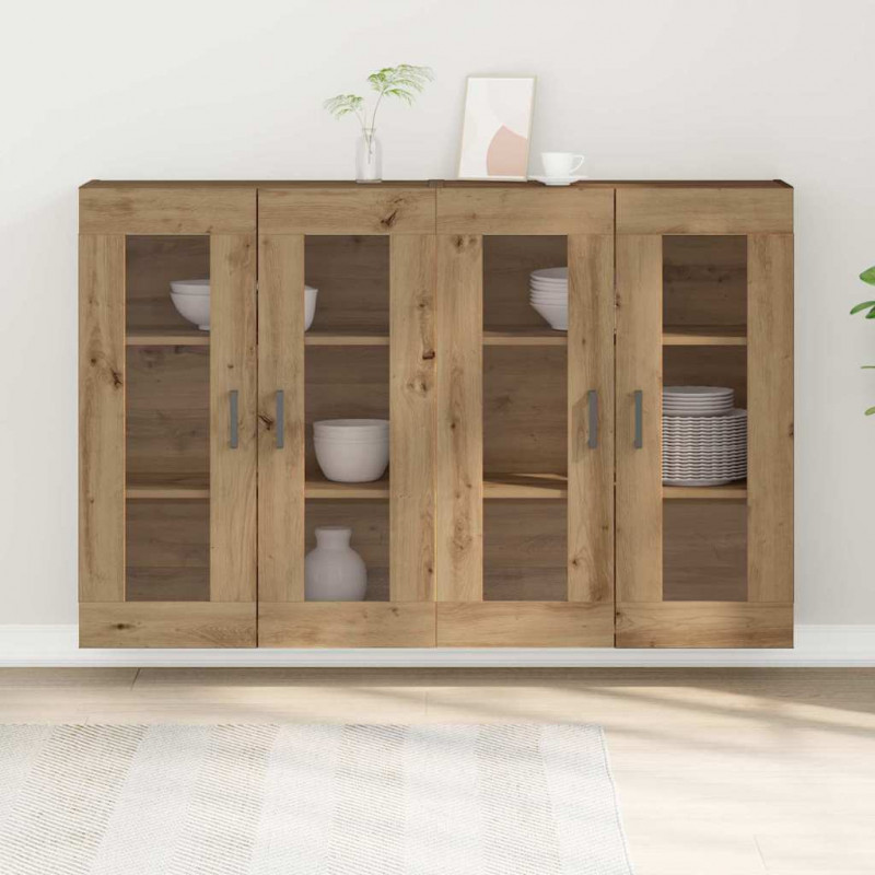 Szafki ścienne 2 pcs Dąb rzemieślniczy 69,5 x 34 x 90 cm