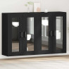 Szafki ścienne 2 pcs Czarny Dąb 69,5 x 34 x 90 cm