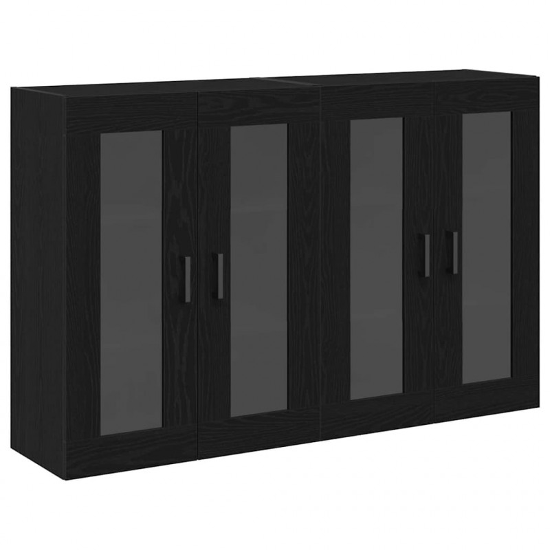 Szafki ścienne 2 pcs Czarny Dąb 69,5 x 34 x 90 cm