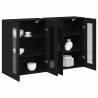 Szafki ścienne 2 pcs Czarny Dąb 69,5 x 34 x 90 cm