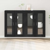 Szafki ścienne 2 pcs Czarny Dąb 69,5 x 34 x 90 cm