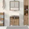Zestaw mebli łazienkowych 2 pcs Brązowy Materiał drewnopochodny