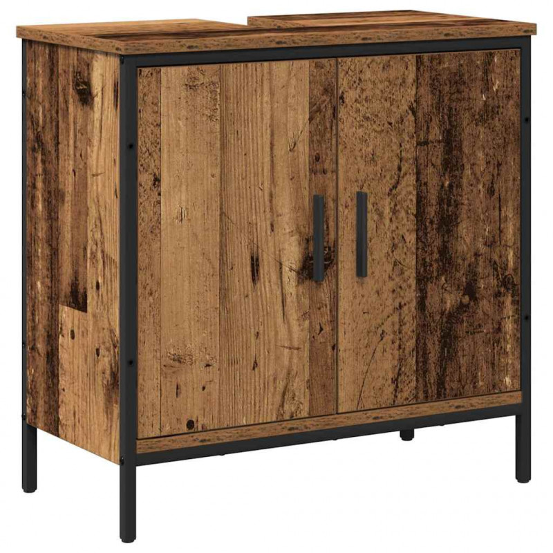 Zestaw mebli łazienkowych 2 pcs Brązowy Materiał drewnopochodny