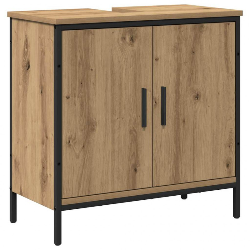 Zestaw mebli łazienkowych 2 pcs Brązowy Materiał drewnopochodny