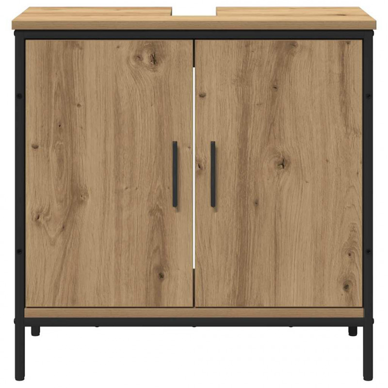 Zestaw mebli łazienkowych 2 pcs Brązowy Materiał drewnopochodny