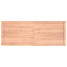 Półka, brązowa, 160x60x(2-4) cm, lakierowane lite drewno dębowe
