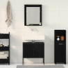 Zestaw mebli łazienkowych 2 pcs Czarny Materiał drewnopochodny