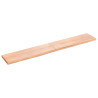 Półka, brązowa, 180x30x(2-4) cm, lakierowane lite drewno dębowe