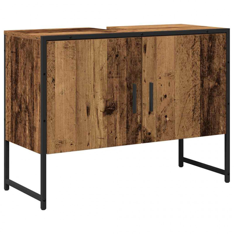 Zestaw mebli łazienkowych 2 pcs Brązowy Materiał drewnopochodny