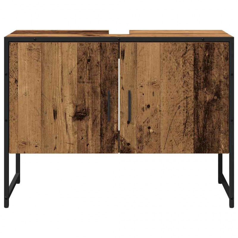 Zestaw mebli łazienkowych 2 pcs Brązowy Materiał drewnopochodny