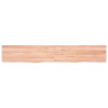 Półka, brązowa, 180x30x(2-4) cm, lakierowane lite drewno dębowe