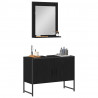 Zestaw mebli łazienkowych 2 pcs Czarny Materiał drewnopochodny