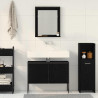 Zestaw mebli łazienkowych 2 pcs Czarny Materiał drewnopochodny