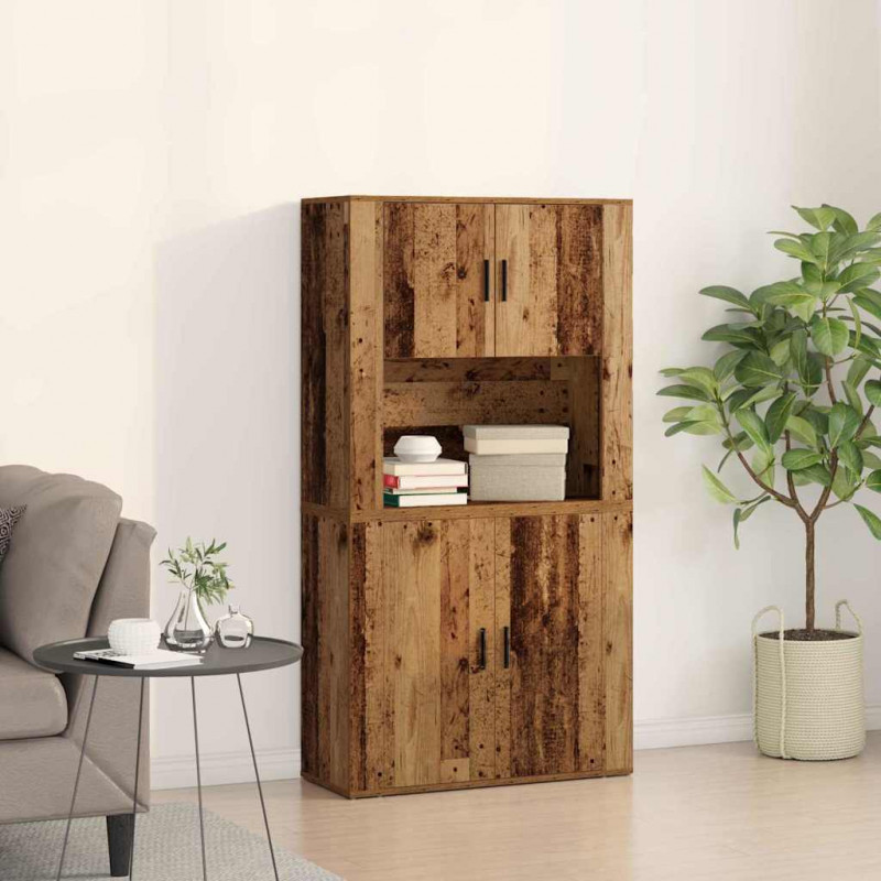 Highboard Stare drewno 80 x 33 x 150 cm Materiał drewnopochodny