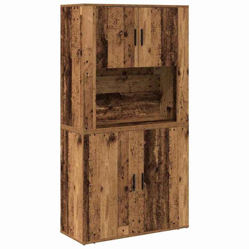 Highboard Stare drewno 80 x 33 x 150 cm Materiał drewnopochodny