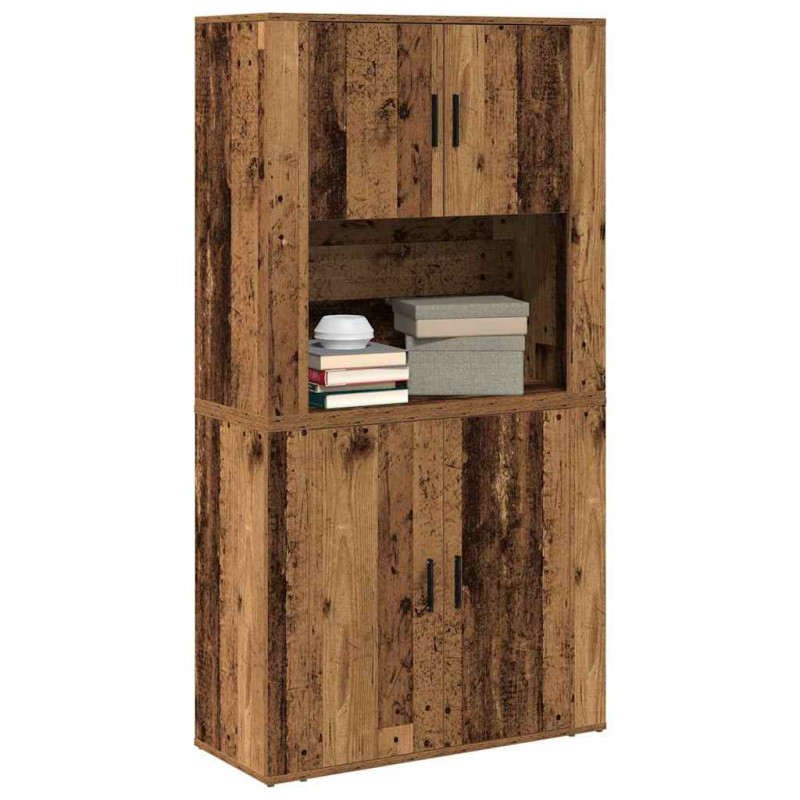Highboard Stare drewno 80 x 33 x 150 cm Materiał drewnopochodny