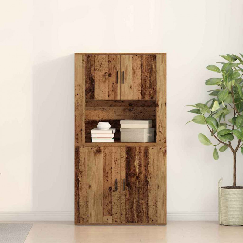 Highboard Stare drewno 80 x 33 x 150 cm Materiał drewnopochodny