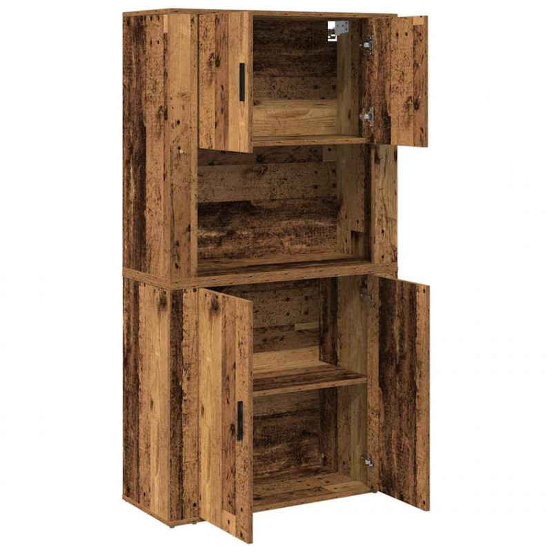 Highboard Stare drewno 80 x 33 x 150 cm Materiał drewnopochodny
