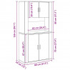 Highboard Stare drewno 80 x 33 x 150 cm Materiał drewnopochodny