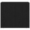 Highboard Czarny Dąb 80 x 33 x 150 cm Materiał drewnopochodny