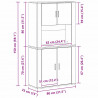 Highboard Czarny Dąb 80 x 33 x 150 cm Materiał drewnopochodny