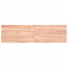 Półka, brązowa, 180x50x(2-6) cm, lakierowane lite drewno dębowe