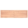 Półka, brązowa, 180x50x(2-6) cm, lakierowane lite drewno dębowe