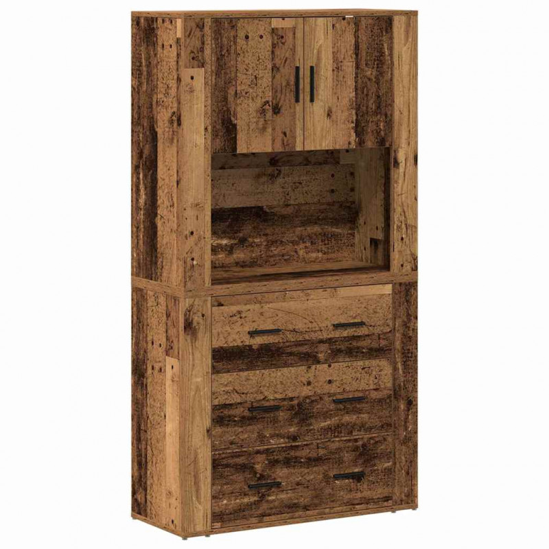 Highboard Stare drewno 80 x 33 x 150 cm Materiał drewnopochodny
