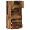 Highboard Stare drewno 80 x 33 x 150 cm Materiał drewnopochodny