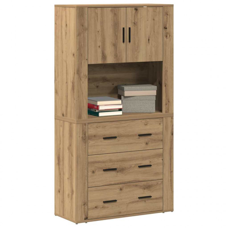 Highboard z szufladą Dąb rzemieślniczy 80 x 33 x 150 cm
