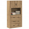 Highboard z szufladą Dąb rzemieślniczy 80 x 33 x 150 cm