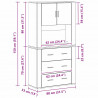 Highboard z szufladą Dąb rzemieślniczy 80 x 33 x 150 cm