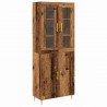 Highboard 2 pcs Stare drewno Materiał drewnopochodny