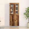 Highboard 2 pcs Stare drewno Materiał drewnopochodny