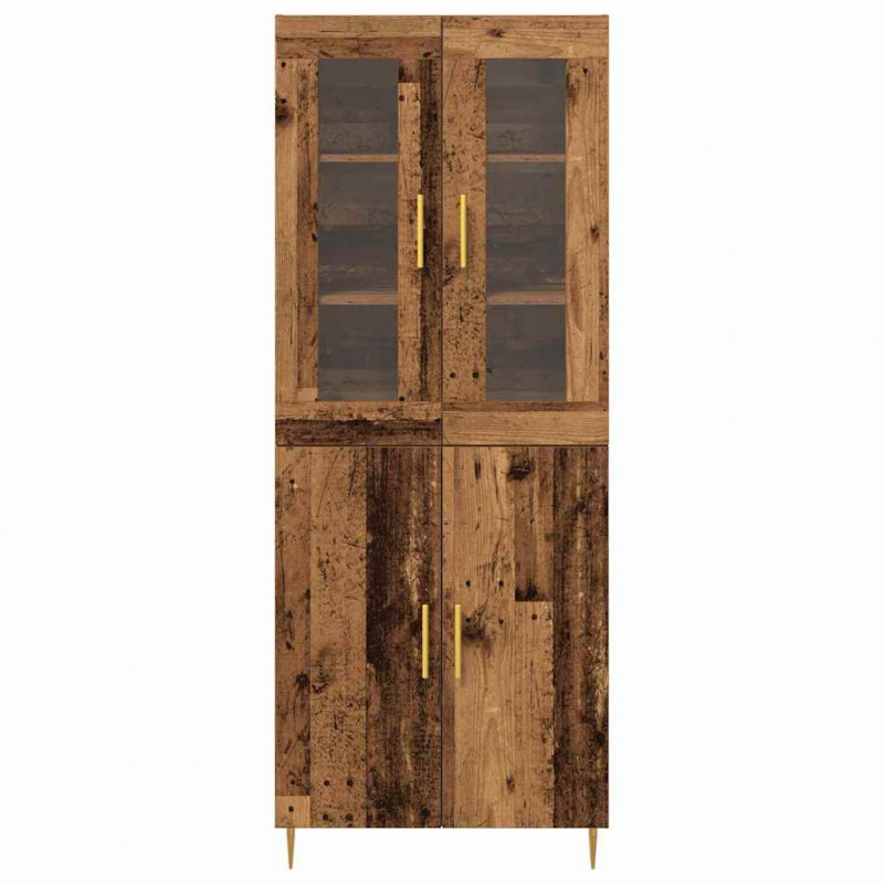 Highboard 2 pcs Stare drewno Materiał drewnopochodny