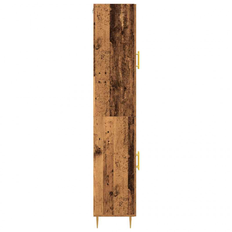 Highboard 2 pcs Stare drewno Materiał drewnopochodny