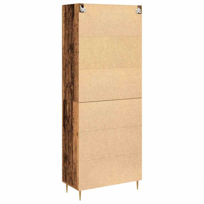 Highboard 2 pcs Stare drewno Materiał drewnopochodny