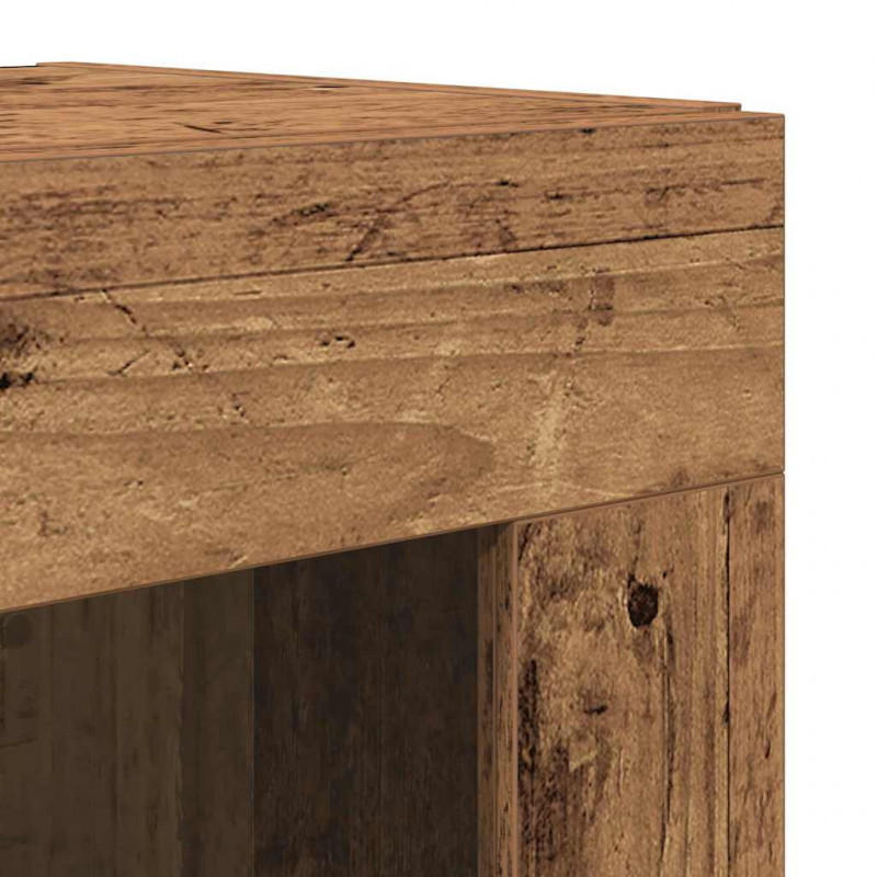 Highboard 2 pcs Stare drewno Materiał drewnopochodny