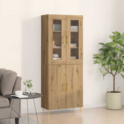 Highboard 2 pcs Dąb rzemieślniczy Materiał drewnopochodny