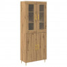 Highboard 2 pcs Dąb rzemieślniczy Materiał drewnopochodny