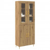 Highboard 2 pcs Dąb rzemieślniczy Materiał drewnopochodny
