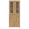 Highboard 2 pcs Dąb rzemieślniczy Materiał drewnopochodny