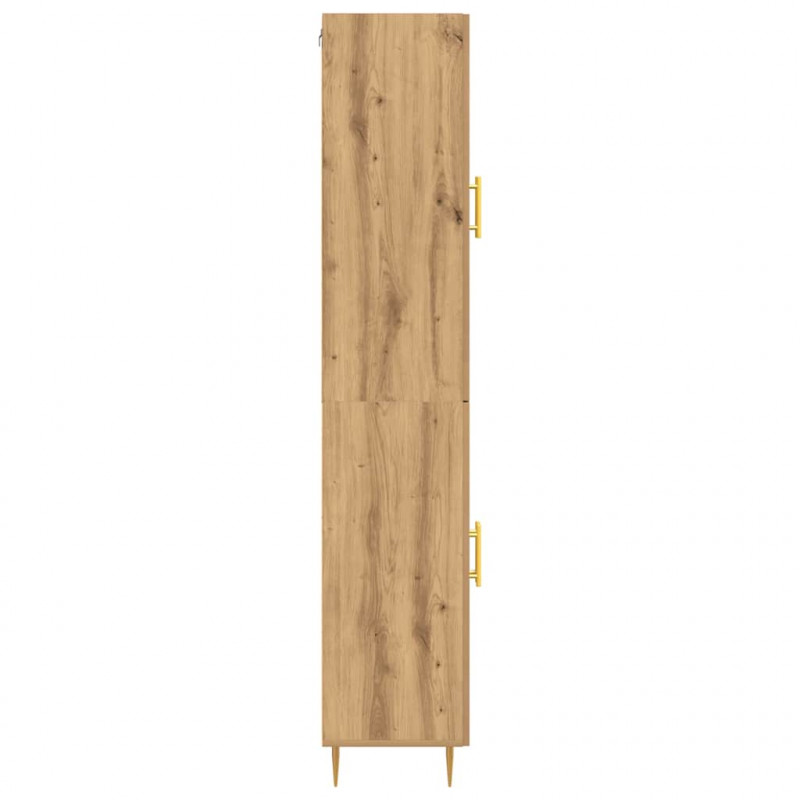 Highboard 2 pcs Dąb rzemieślniczy Materiał drewnopochodny