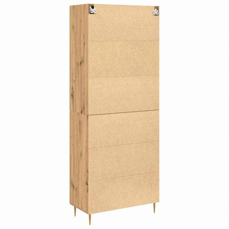 Highboard 2 pcs Dąb rzemieślniczy Materiał drewnopochodny