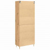Highboard 2 pcs Dąb rzemieślniczy Materiał drewnopochodny