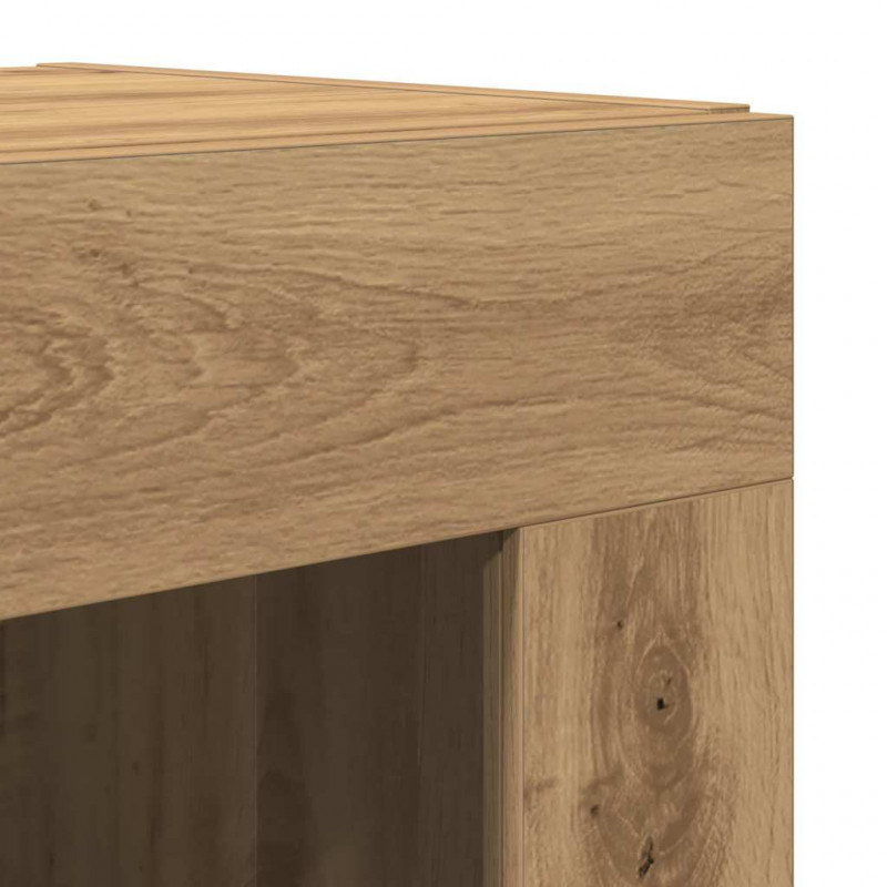 Highboard 2 pcs Dąb rzemieślniczy Materiał drewnopochodny