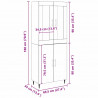 Highboard 2 pcs Dąb rzemieślniczy Materiał drewnopochodny