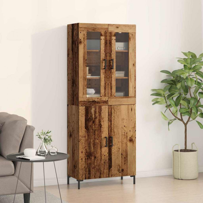 Highboard 2 pcs Stare drewno 69,5 x 34 x 180 cm
